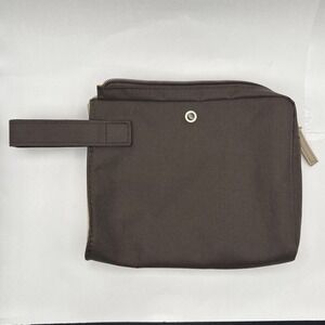 BVLGARI Emirates Business Class Clutch Style Bag Only Brown with Handle Bulgari